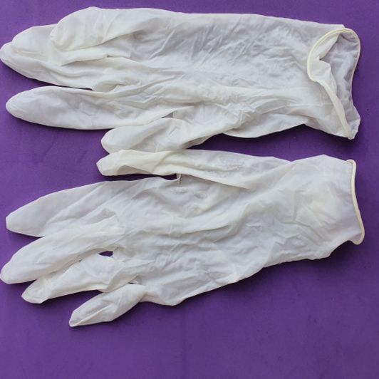 White Medicine Latex Gloves