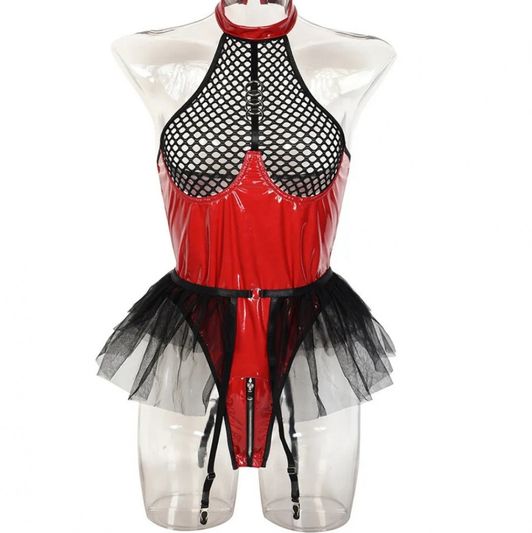 Red and Black Kink One Piece