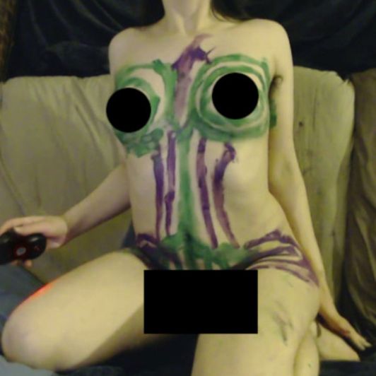 Two Nude Pics of my Sloppy BodyPainting