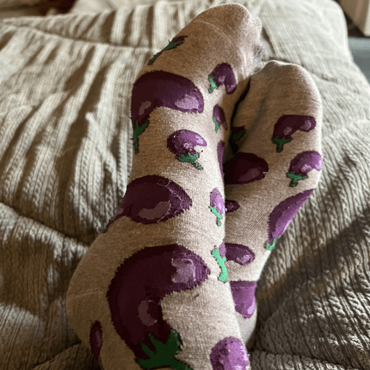 Stinky Eggplant Socks