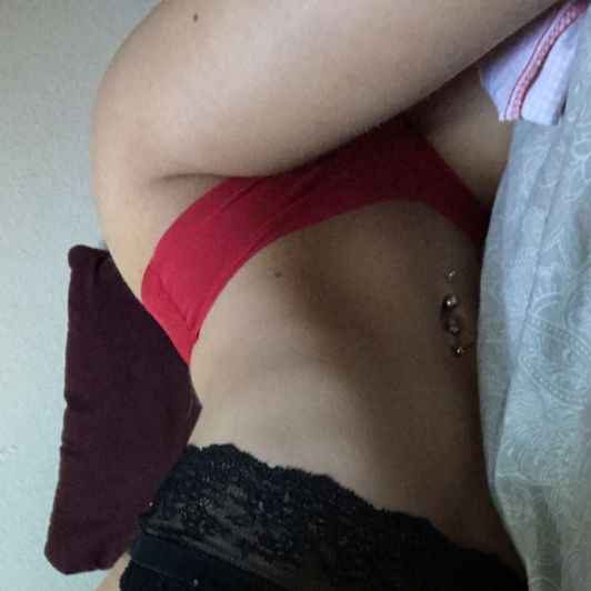 Red lacy panties