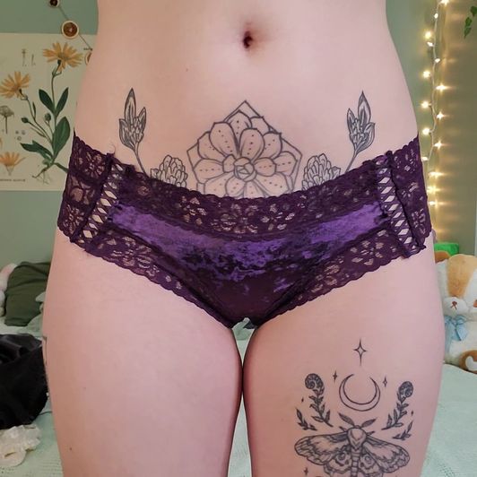 Purple Velvet Lace Panty