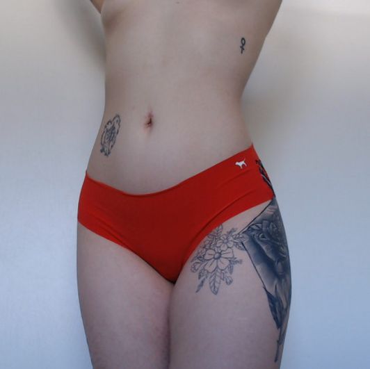 Red and Plaid Lacy Cheeky Panty