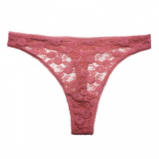 Worn Lace Rose Thongs