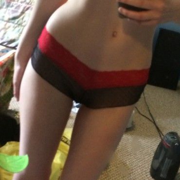 Sexy black and red panties