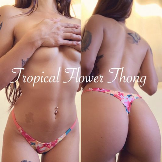 Tropical Flower Thong