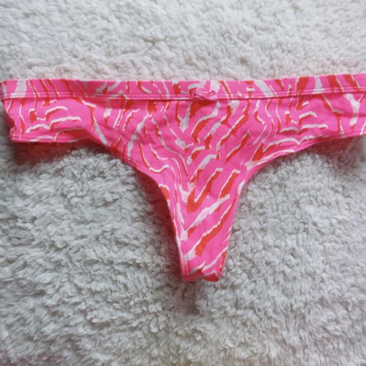 Pink Pattern Thong