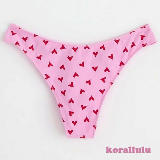 Used cute thong with heart