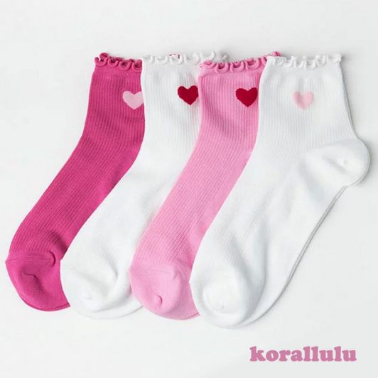 Dirty cute heart socks