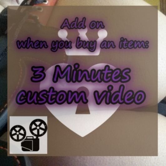 Add 3 min custom video with item