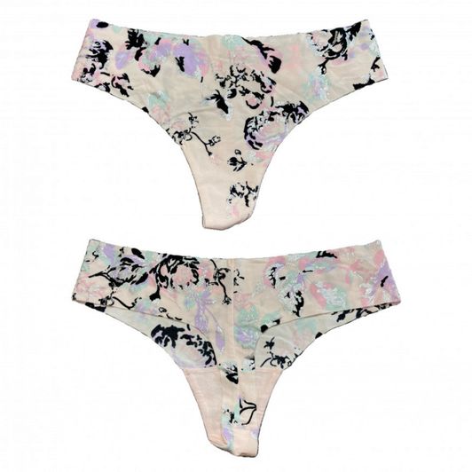 Floral thong