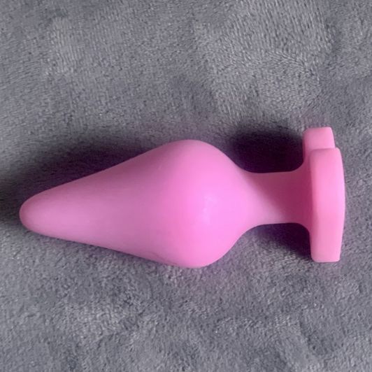Used Pink Silicone Buttplug