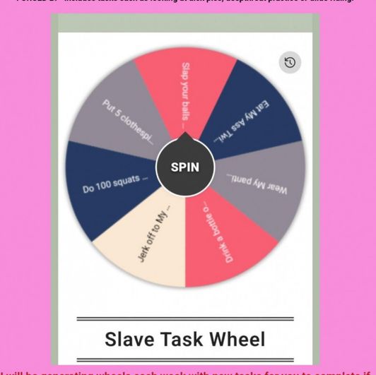 Slave Task Spinner Wheel