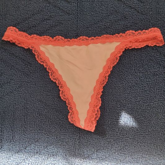 Coral Lace Thong