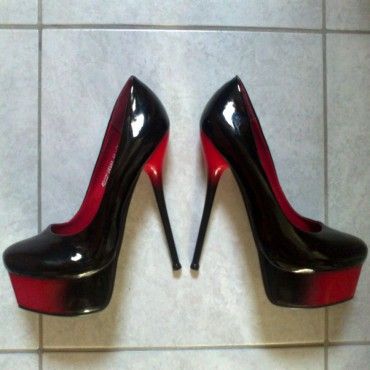 Red Black High Heels