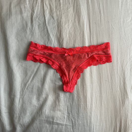 Victoria Secret Sparkly Red Cheeky Thong
