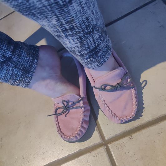 Pink Mocassin Slippers