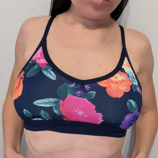 Pink by VS floral sports bra
