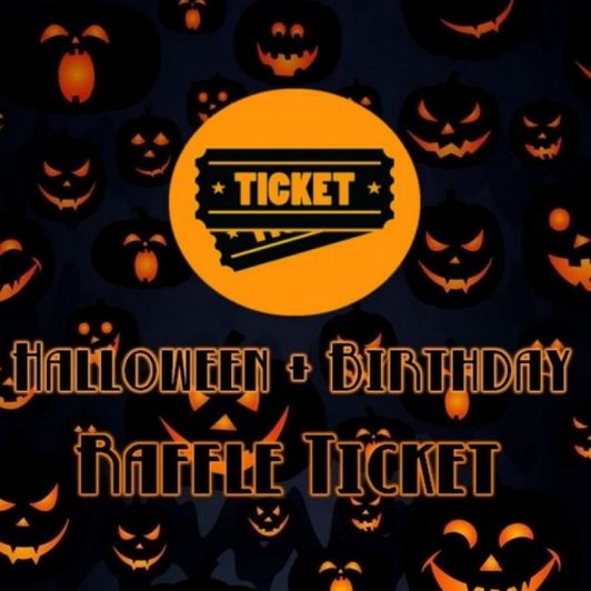 Halloween  Birthday Raffle Ticket