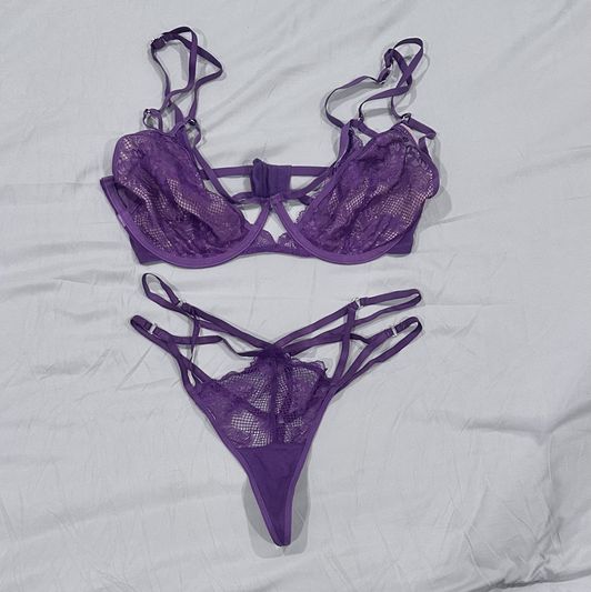 Purple Bra And Panty Set
