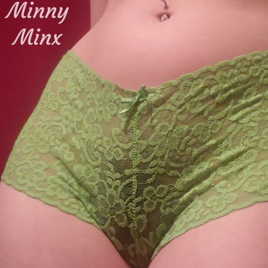 Dirty Panties Green Lace
