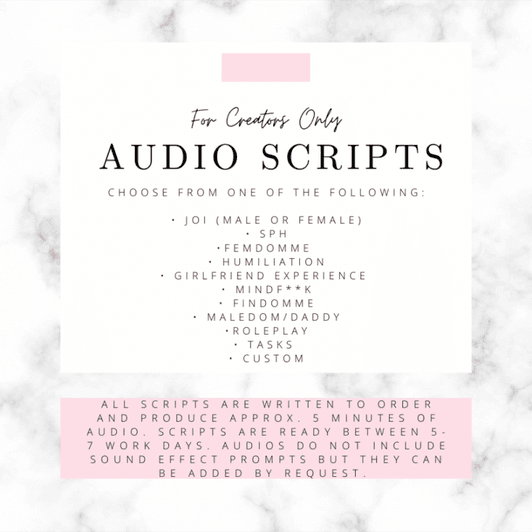 Custom Audio Scripts for Creators