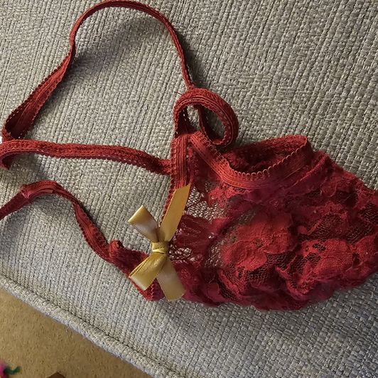 CUM filled thong with pouch