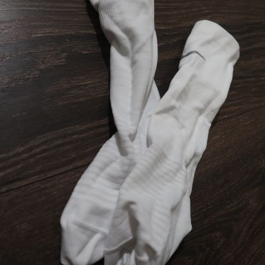 White Nike Compression Socks