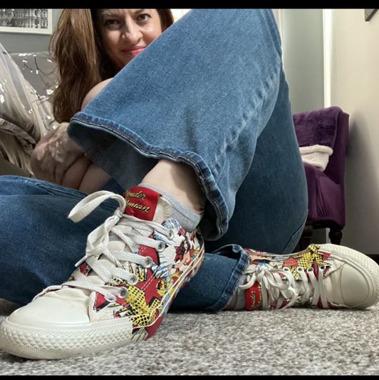 My Extremely Well Worn Wonder Woman Sneakers
