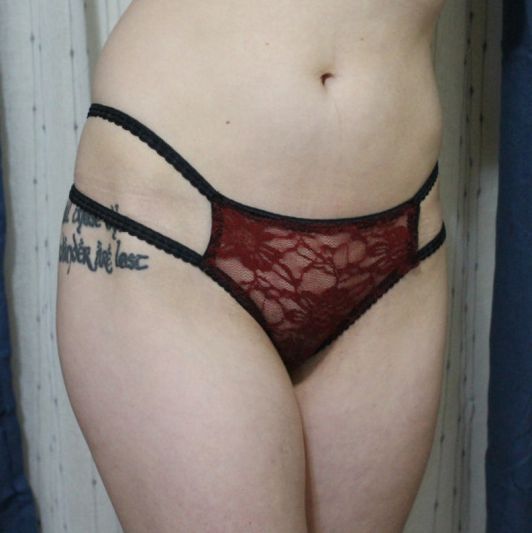 Made by Morrigan Red Lace Thong