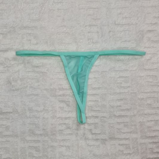 Wore Used Green Thong