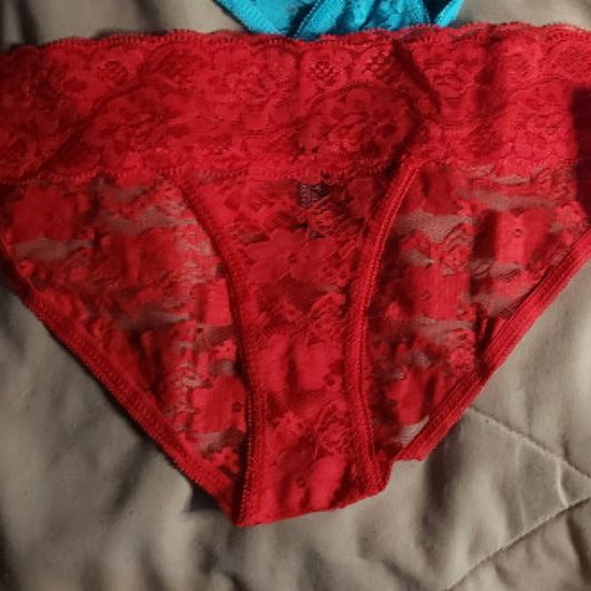 Sexy red lacy panties