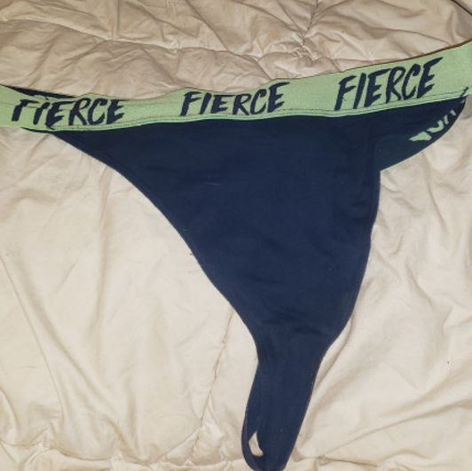Discharge and cum stained thong 3x