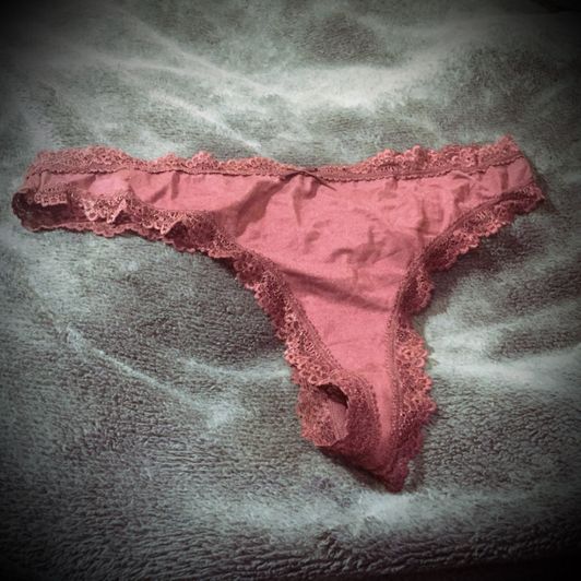 Brick house Red Lace Trimmed Thong