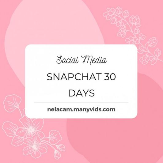 Private Snapchat For 30 Days
