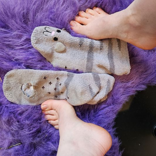 Kitty Socks with Holes