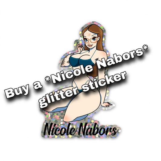 Nicole Nabors glitter sticker