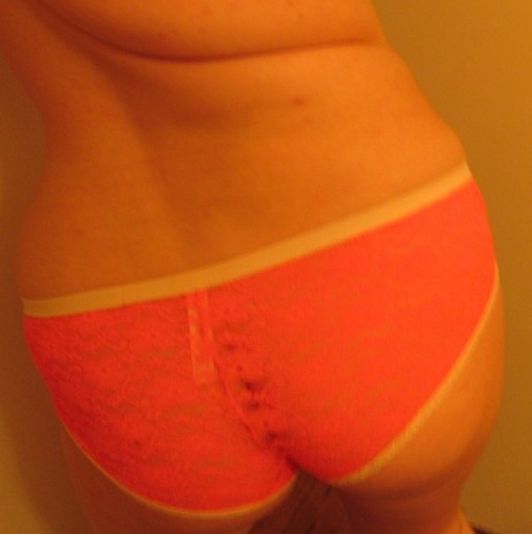 Orange lacey panties