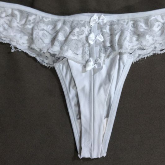 Used white panties