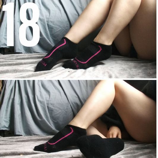 Black an light pink FOTL socks
