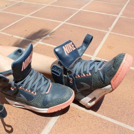 Sweaty worn Nike shoes