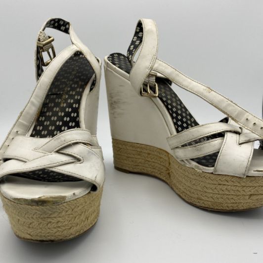 White Old Navy Wedges