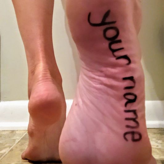 Name on FEET fan sign