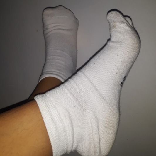 white sports socks