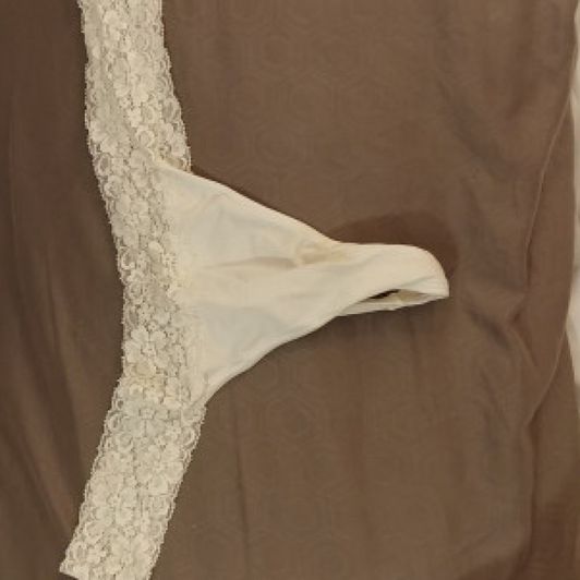 White lace thong