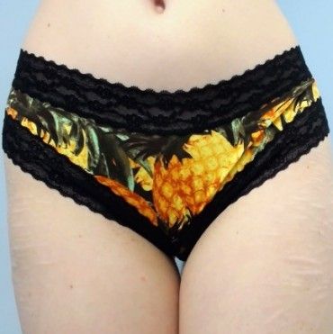 VS Cotton And Lace Pineapple Panties