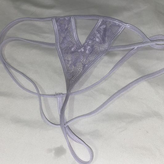 Used Lace lavender Thong