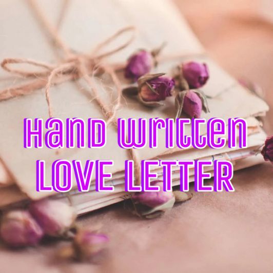Handwritten love letter