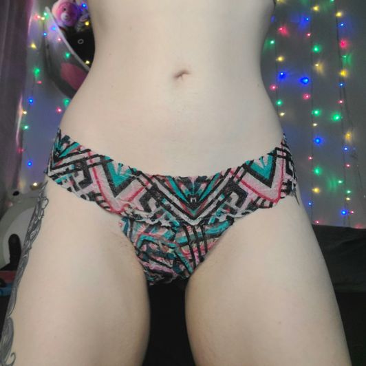 VERY WORN multi color thong