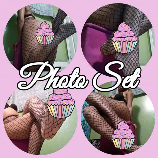 Sexy Ebony Feet in Fishnets: 14 PHOTOS